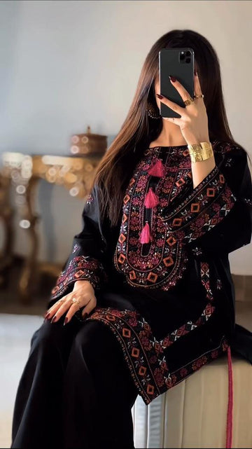 Black Balochi 3PC (Premium Cotton)