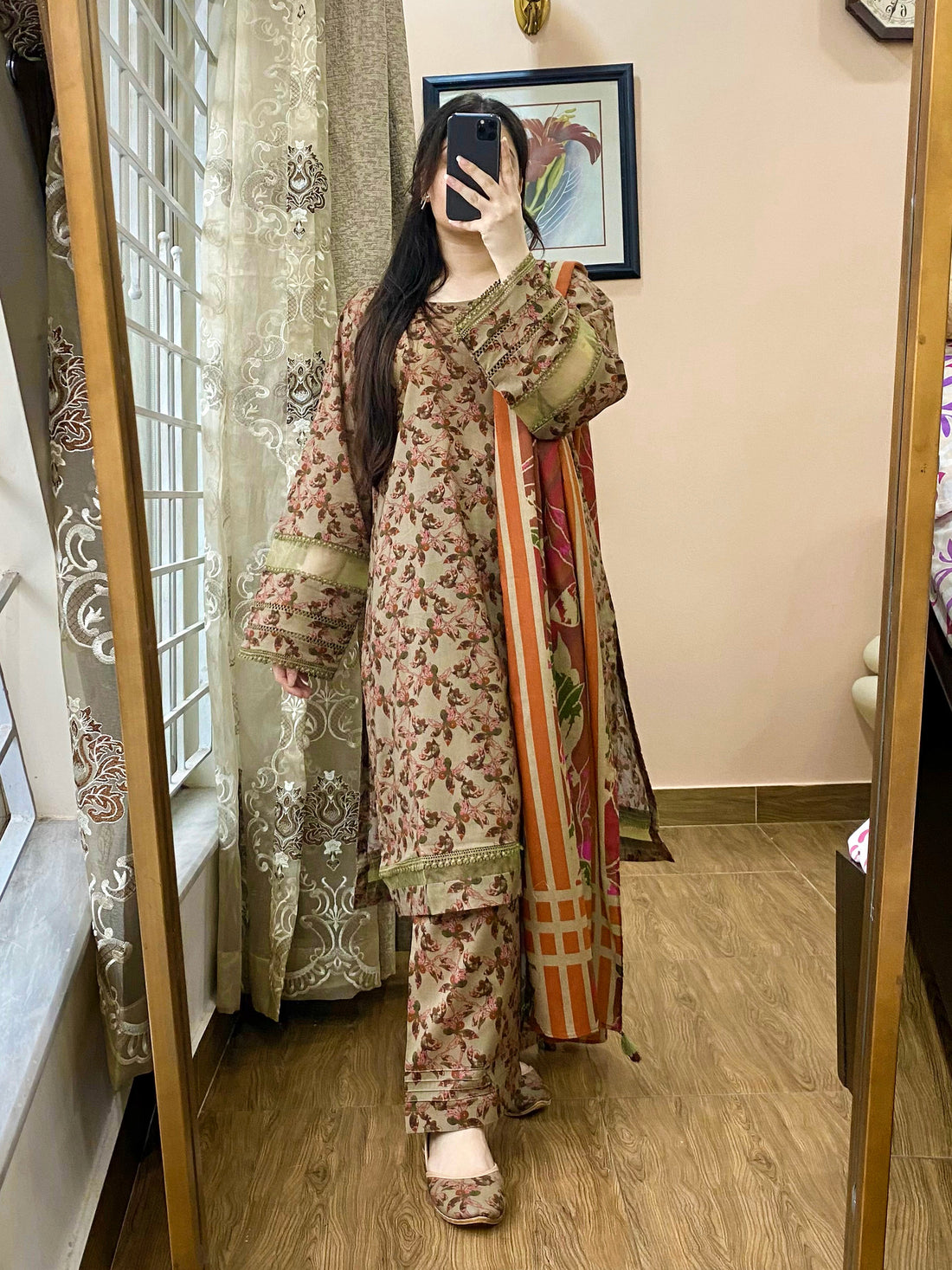 3 Piece Printed  2nd olive