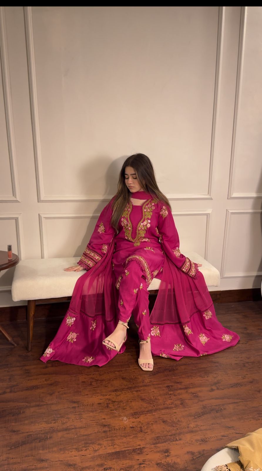 Hot Pink Sleek Shalwar Set