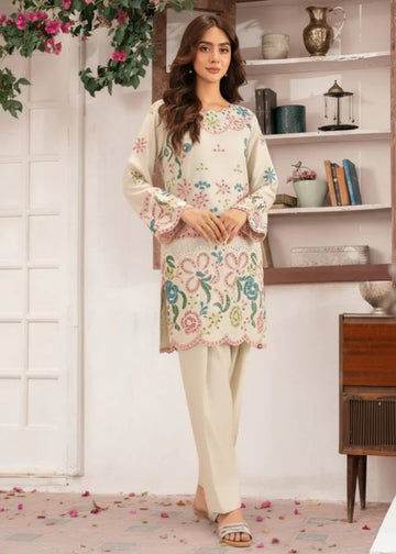 Elegant Multi Chicken Kari Embroidered 2-Piece Lawn Suit