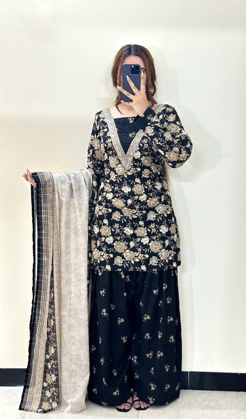 Summer Printed Lawn 3p - Farshi Shalwar